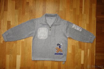 Chlapecká šedá fleesová mikina ve.122 - 5