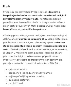 Klec pro psa do auta - PRO2 4pets M - 5