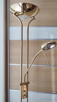 Volně stojací lampa – 183cm vysoká, zlatá-mosaz, stmívatelná - 5