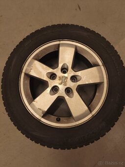 Alu kola Peugeot 16" + letní pneu Sava 205/60 R16 – sada 4 - 5