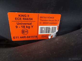 Dětská autosedačka Britax Romer KING II Black 9-18kg ISOFIX - 5