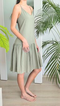 Khaki letní šaty vel S - 5