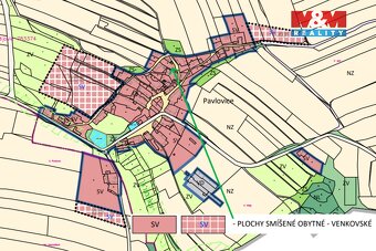 Prodej pozemku k bydlení, 961 m², Pavlovice u Vlastějovic - 5