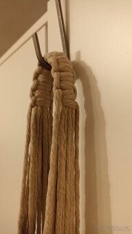 Macramé nosič láhve, barva Cappuccino - 5