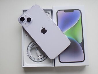 APPLE iPhone 14 256GB Purple - ZÁRUKA - TOP STAV - 5