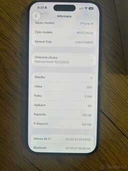 IPhone 16 128Gb , záruka - 5