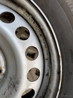 Plechové disky 15” 4x100 a zimní pneu 185/65/R15 - 5