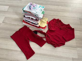 Sada oblečení v. 68 H&M (komplet, tuniky, čepičky) - 5