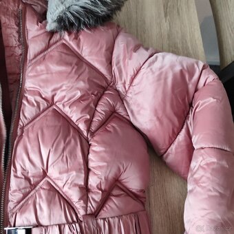 Nádherná zimní bunda, kabátek růžová F-F 152 - 158 - 5
