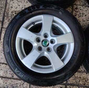 prodám alu kola 6x14 ET43 ,5x100 ,pneu 185/60 R14 - 5