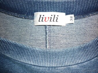 Dámské modré šaty džínového vzhledu Livili - 5