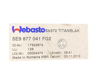 Panoramatické střešní okno 5E9877041 Škoda Octavia 3 kombi - 5