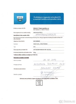 Dacia Duster ochranný rám přední originál 8/2019 - 5