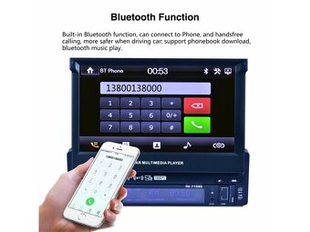 Autorádio CTC-6060 – Car 1 DIN dotykový displej FM/Bluetooth - 5