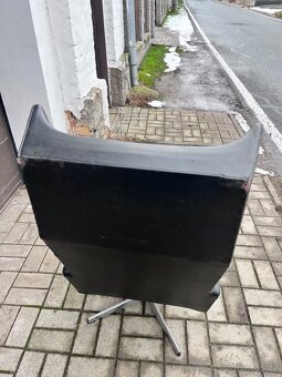 Koženkové křeslo Siesta 2 otočné ušák - 5