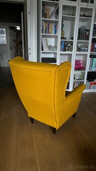 Křeslo Ušák Ikea Strandmon Horčice - 5