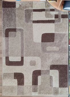 Kusový koberec – 120x170cm, hnědo-béžový, moderní vzory - 5