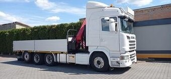 Scania R 580 V8 - 8x4 – Valník + HR-HMF 3220 K7 – EURO 6 - 5