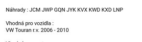 Prodám převodovku kód: JWP VW Touran 6ti kvalt. - 5