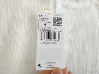 Nové s visačkou bavlněné slavnostní šaty Mango 128 - 5