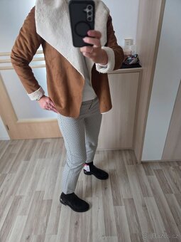 Kožený kabátek semišový Vero Moda Denim vel.S - 5
