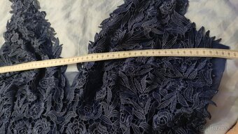 Nové dlouhé modré tylové společenské šaty velikost 44 - 5