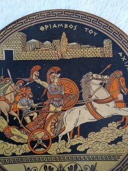 Řecký nástěnný, měděný talíř - 5