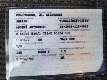 VW Sharan 1,9TDi  96kw pracant - 5
