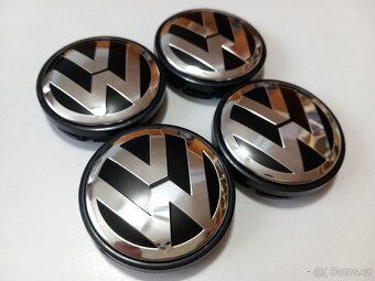 Středové krytky Vw, 56x52mm chrom logo - 5