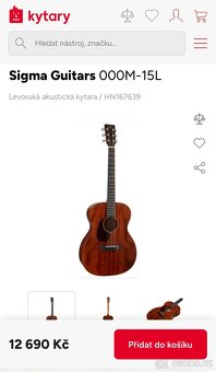 Levoruká akustická kytara Sigma - 5