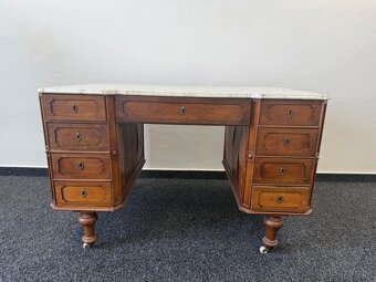 Starožitný stůl s mramorovou deskou - 5