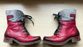 RIEKER 79604 Red Combination vel 38, dámské polokozačky - 5