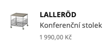 Prodám konferenční stolek IKEA LALLERÖD - 100% stav - 5