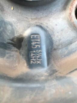 Plechove disky 4 x 14" na letních pneu Pirelli - 5