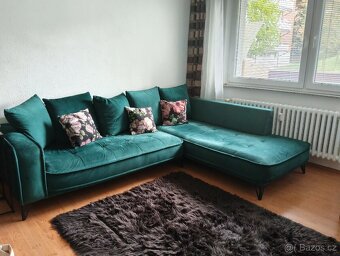 Sedací rohová souprava Tesoro zelená smaragdová - 5