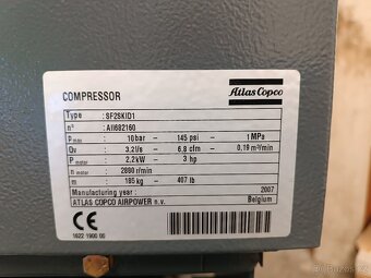 Vzduchový kompresor Atlas Copco SF2 - 5