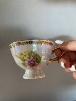 Vintage porcelánové hrníčky s podšálkem - 5
