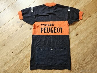 Retro vlněný italský dres Peugeot - 5