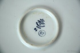 Vintage bílý zlacený servírovací talíř Vera - 5