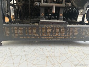 Underwood Starožitný Psací Stroj - 5