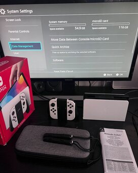 Nintendo Switch OLED super stav + příslušenství - 5