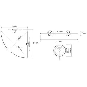 Bemeta polička rohová - OMEGA - 5