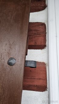 Dveře vchodové, masiv, retro, dřevěné - 5