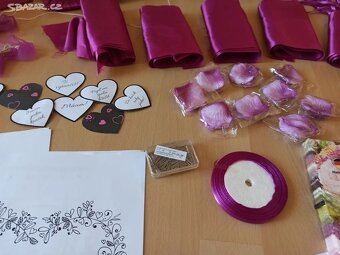 Svatební výzdoba - fuchsiová/purpurová - 5