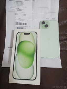 iPhone 15, doklad, záruka, krabička, ZÁNOVNÍ, TOP STAV - 5