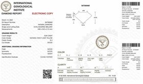 Diamant - Natural Fancy Light Yellow - 0,24ct - SI2 - 5