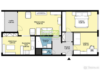 Pronájem zařízeného bytu 3+1 s lodžiíí u Ďáblického háje, Pr - 5