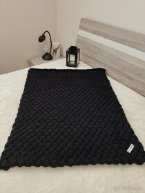Pletená dětská deka černá - 5