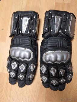 Kožené rukavice na motorku velikost L - 5