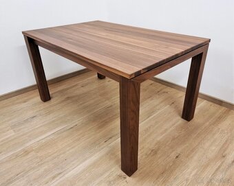 Nový rozkládací stůl ořech masiv 90x160+2x45 cm - 5